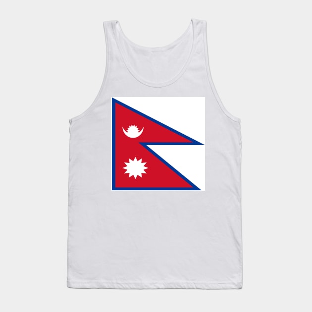 Nepal flag Tank Top by flag for all